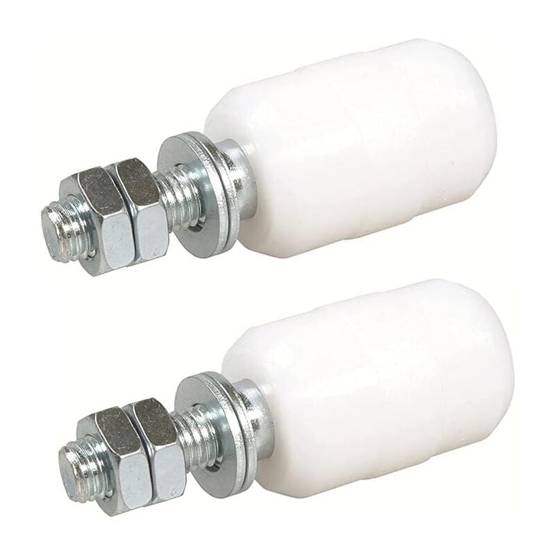 Olive De Guidage Supérieure Nylon, 2 Unitésrouleaux pour Porte Coulissante, Fixation avec Tige Filetée, Olive ou Galet de Guidage pour Portail
