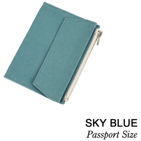 Olive Green Canvas Zipper pocket For Traveler&39s Notebook Accessory Standard Regular size paper card holder storage bag,SkyBlue 130x100mm