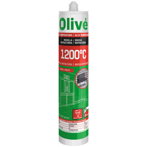 Olivenfeuerfester Kitt 1200 °C 300 ml schwarz