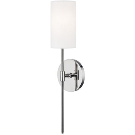 Olivia Applique murale à 1 lumière nickel poli, lin