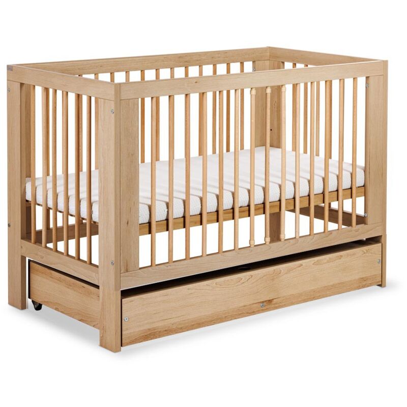 Monmobilierdesign - olivia Lit bébé à barreaux 120x60 Bois avec tiroir
