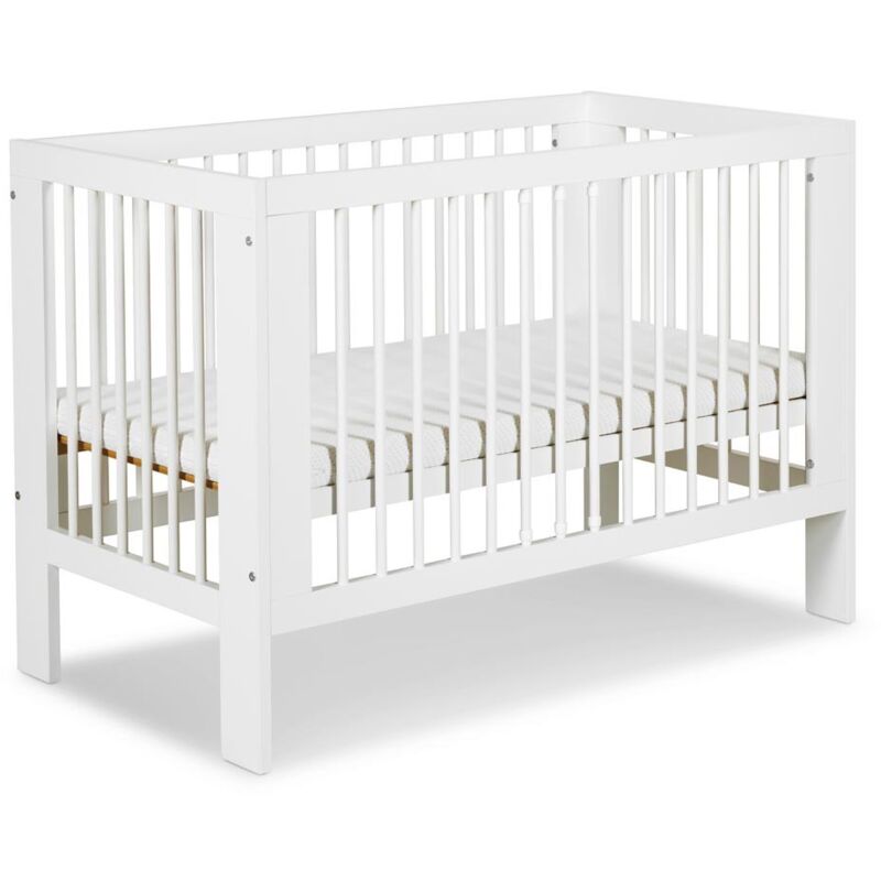 Monmobilierdesign - olivia Lit bébé à barreaux 120x60 Blanc sans tiroir Monmobilierdesign - olivia Lit bébé à barreaux 120x60 Blanc sans tiroir