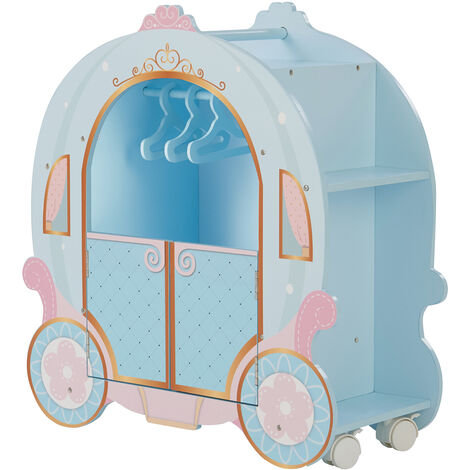 Olivia's Little World Prinzessin Puppe Gegentakt Wagen Kleiderschrank & Zubehör TD-12948A - Blau