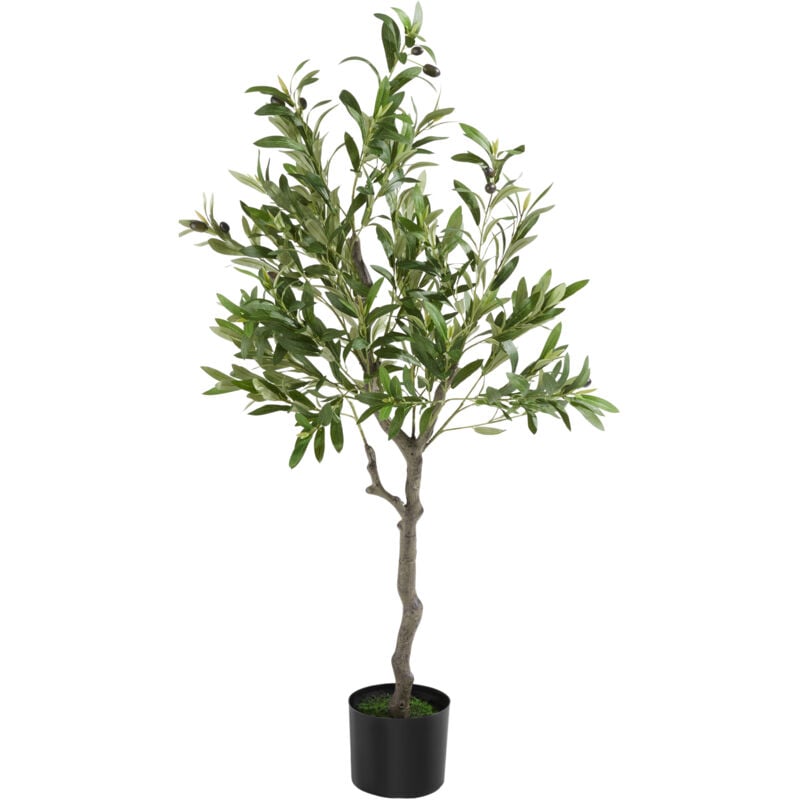 Tectake - Olivier artificiel oleand à l'aspect naturel - 120 cm