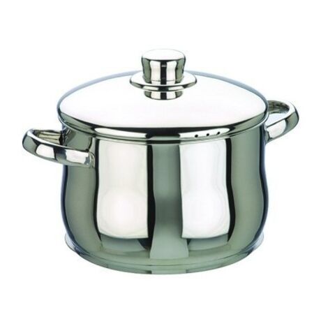 Olla Alta 24Cm Con Tapa Inox Oslo Ibili