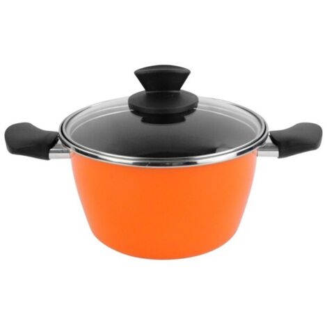 Olla coc tapa cristal 24cm antiadh todas cocinas h.esmal nar