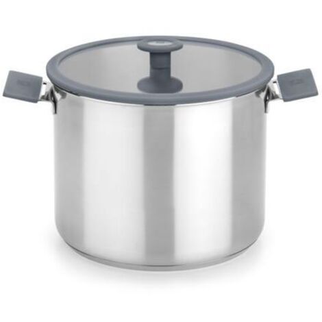 Olla con tapa BRA  cristal Steel gris 22 a703954