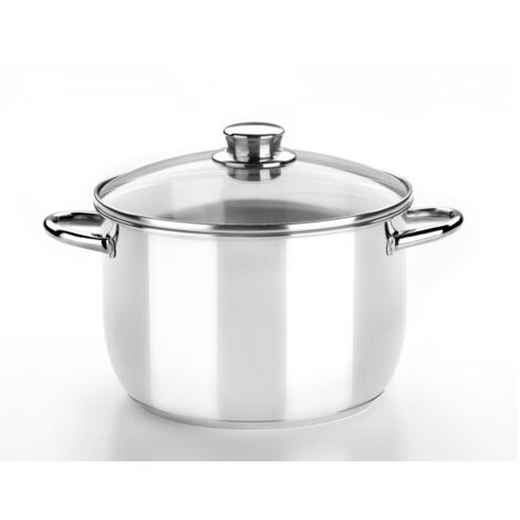 Olla con tapa cristal optima 30 cm monix