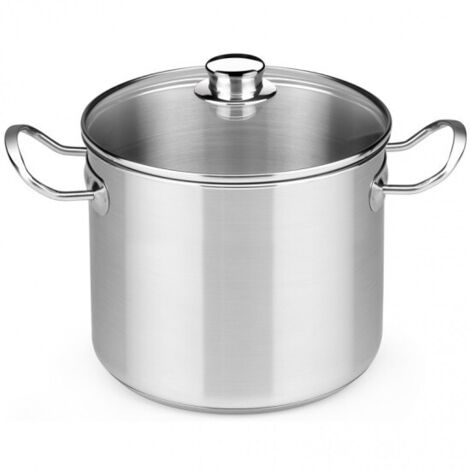 Olla con Tapa de Cristal BRA D219485 6,5 L Acero Inoxidable Acero Metal Acero Inoxidable 18/10