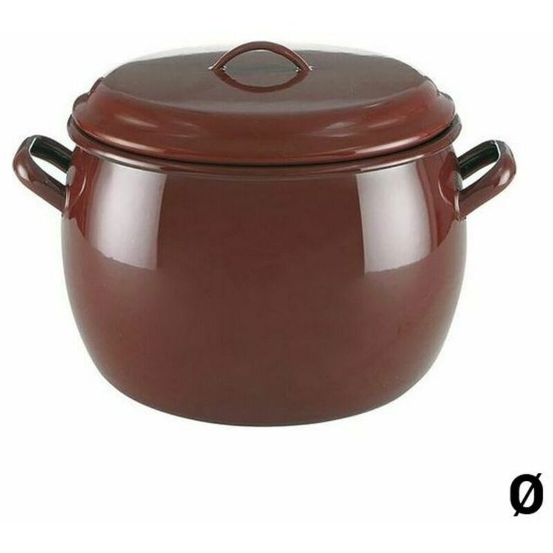 

Quid Olla con Tapa Classic Marrón Acero Esmaltado 16 cm - quid