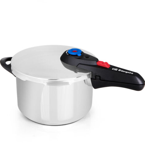 Olla super rapida Orbegozo HP 6006, 6 L, 22 cm, acero inoxidable