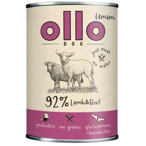 Ollo Umami Agnello e Manzo Cibo Umido per Cani 850g