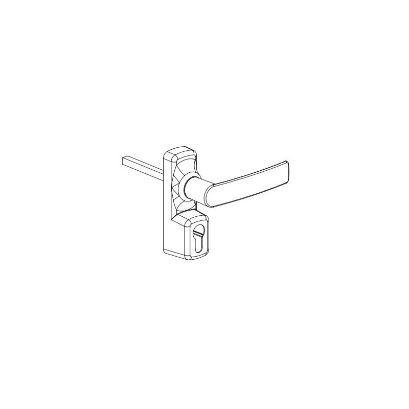Fapim - Operador externo Oltre sin cilindro blanco 9010 - 8568B/32