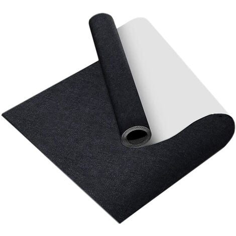 Rouleau feutrine autocollante polyester 1 mm 45 cm x 5 m - Noir