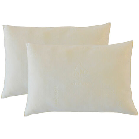 Lot de 2 oreillers 50x70 cm – Flocons de mousse viscoélastique à mémoire de forme – Confort mi-ferme – Soutien ergonomique – Olympe Literie