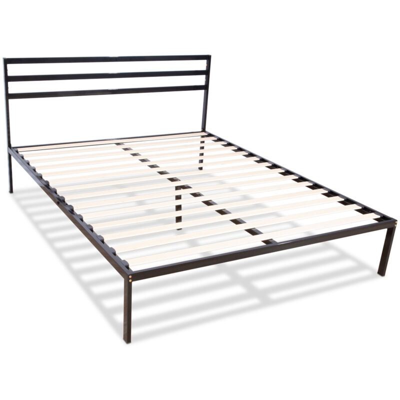 Olympe Literie - Sommier en métal avec tête de lit quietude 160x200 cm Livré en kit