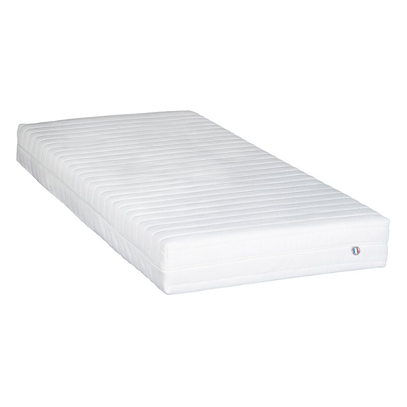 Matelas egio 90x200 cm Latex Like & Mousse Haute Densité Soutien Ferme - Blanc - Olympe Literie