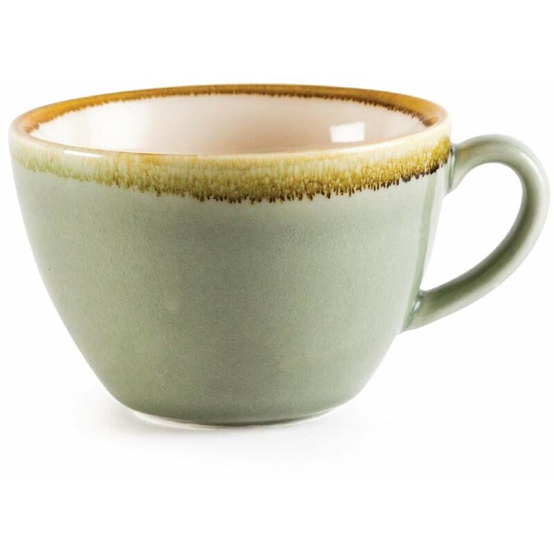 Image of GP480 Moss tazza da cappuccino, porcellana, 340 ml, colore: Verde (confezione da 6) - Olympia Kiln