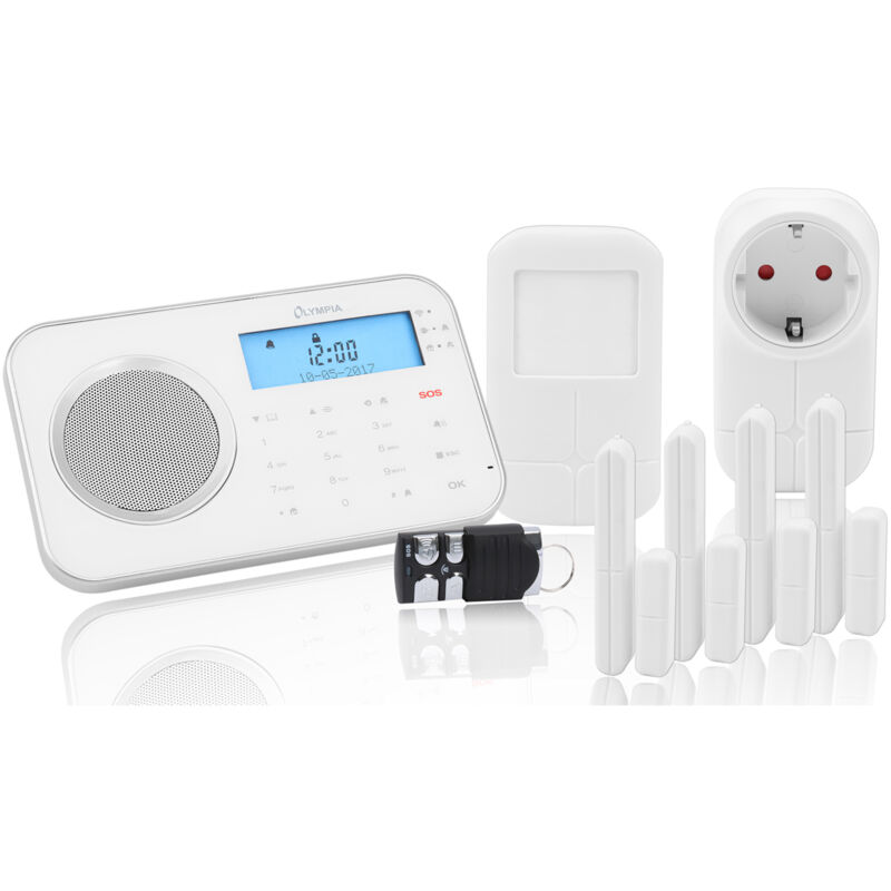Olympia Protect 9761 GSM Haus Alarmanlage Funk Alarmanlagen Set mit App