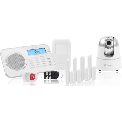 OLYMPIA Protect 9881 GSM Haus Alarmanlage Funk Alarmsystem mit IP-Kamera und App