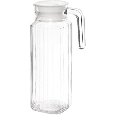 Olympia Ribbed Glass Jugs 1Ltr Pack of 6 - GF922