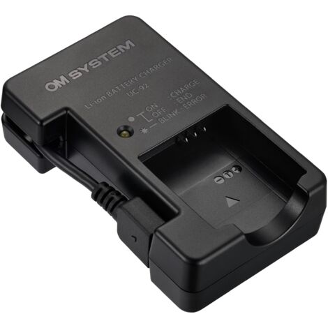 OM SYSTEM UC-92 Caricatore de Lithium-Ion de Caricatore per LI-90B/LI-92B (per es. OM SYSTEM TG-7, Olympus TG-6, Olympus TG-5, dittafono Olympus DS-9500)