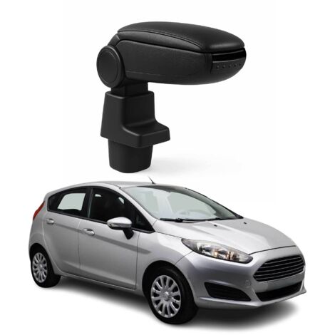 OMAC Accoudoir pour Ford Fiesta 6 2008-2017 - Snap-On - ABS + Simili Cuir - Aucune Perçage ou Installation - Installation Facile Noir