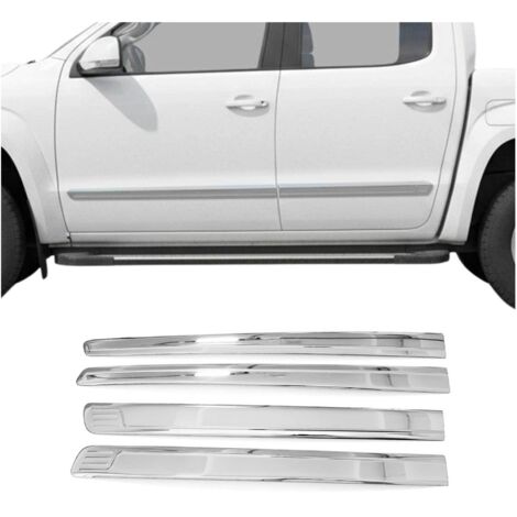 OMAC Bande Baguette de Porte latérale pour Toyota Hilux 2015-2026 en Acier INOX 4Pcs