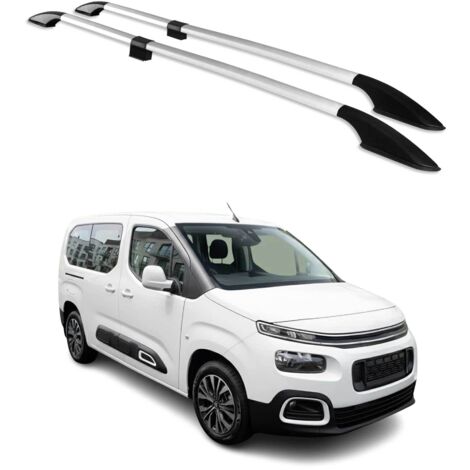 OMAC Barres de Toit longitudinales pour Citroen Berlingo 2018-2026 L2 Alu Gris