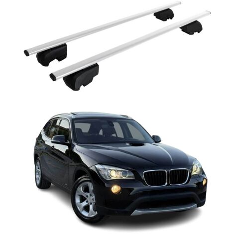 OMAC Barres de toit pour BMW X1 E84 2009-2015 – City Crash tested – ISO PAS 11154:2006 – Antivol inclus – Charge max 75 kg – 2 barres Argent