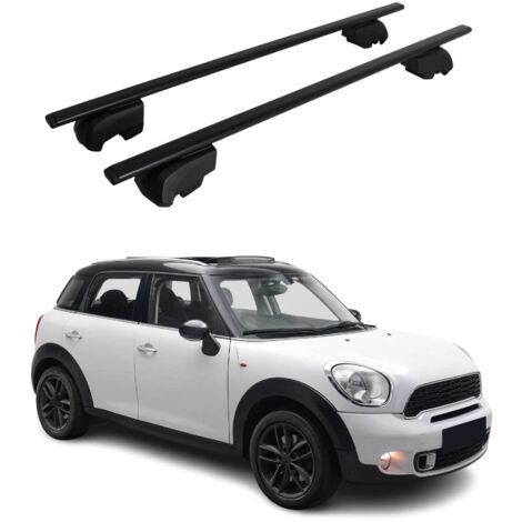 OMAC Barres de toit pour Mini Countryman R60 2010-2016 – City Crash tested – ISO PAS 11154:2006 – Antivol inclus – Charge max 75 kg – 2 barres Noir