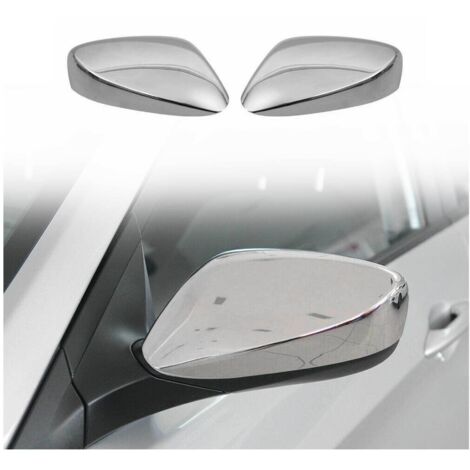 OMAC Coques de Rétroviseurs Compatible avec Hyundai Elantra mk5 2010-2015 en Acier Chromé Argent