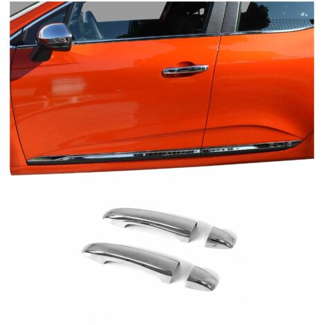 OMAC Couverture de poignée de porte pour Renault Clio V 2019-2025 en Acier Inox 4Pcs