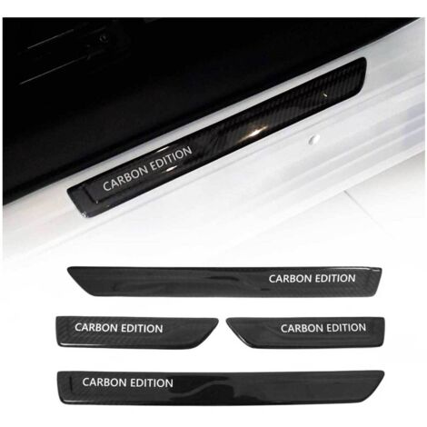 OMAC Couverture de Seuil de Porte pour VW Arteon 2017-2024 Carbone Noir 4 Pcs