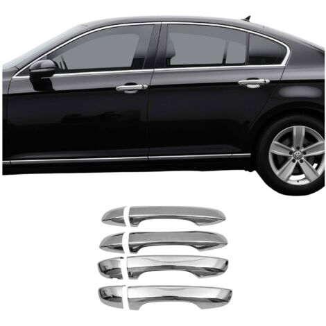 OMAC Couverture poignée de porte Compatible avec VW Golf Sportsvan 2014-2020 4 Portes Acier 8Pcs