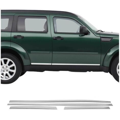 OMAC Garniture Baguette de Porte latérale Compatible avec Dodge Nitro 2007-2011 Acier INOX 4Pcs