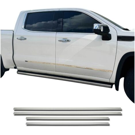 OMAC Garniture Baguette de Porte latérale Compatible avec Ford F150 2015-2020 en Acier INOX 4Pcs