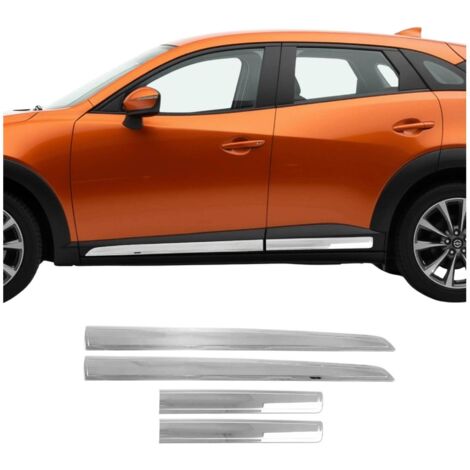 OMAC Garniture Baguette de Porte latérale Compatible avec Mazda CX-3 2015-2021 Acier INOX 4Pcs