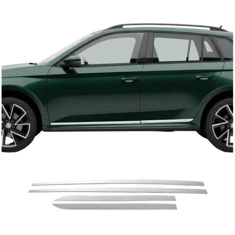 OMAC Garniture Baguette de porte latérale pour Skoda Kamiq 2019-2026 acier inox