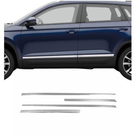 OMAC Garniture Baguette de Porte latérale pour Skoda Karoq 2017-2026 Acier INOX 4Pcs