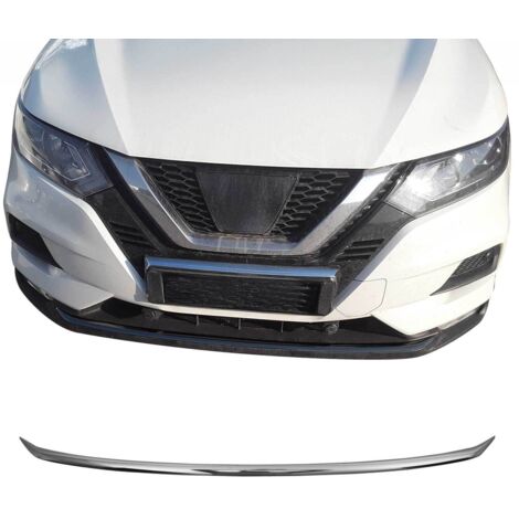 OMAC Garniture de Pare-Chocs Avant Compatible avec Nissan Qashqai II 2017 à 2021, Moulure Bande en Acier INOX Chromée