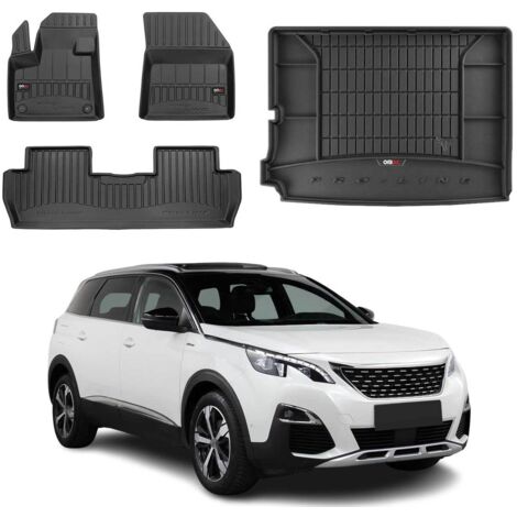 OMAC Kit Tapis de Sol et Coffre pour Peugeot 5008 2017-2022 TPE Noir
