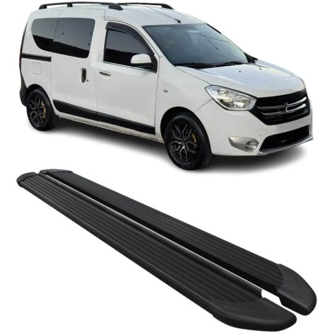 OMAC Marchepieds Latéraux pour Dacia Dokker 2012 à 2021, Marchepied latéral de Voiture en Aluminium, 2 Pcs, Noir