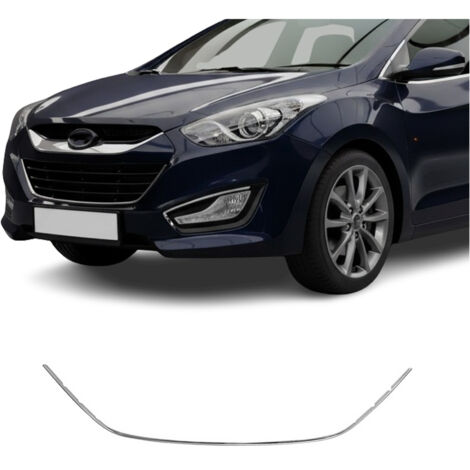 OMAC Moulure de Grille de Calandre Compatible avec Hyundai i30 2012-2017, Garniture Baguette de Calandre en Acier Inoxydable Argent