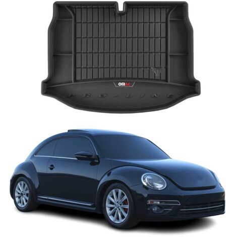 OMAC Tapis de Coffre 3D TPE Premium Compatible avec VW Beetle 2011-2019 - Bac de Protection de Coffre Intérieur antidérapant Revêtement de Coffre Bords Hauts pour Voiture Noir