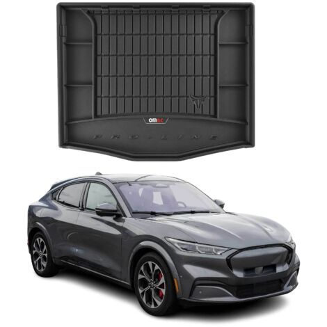 OMAC Tapis de Coffre 3D TPE Premium pour Ford Mustang Mach-E CUV 2020 à 2023, Bac de Protection de Coffre Intérieur antidérapant, Revêtement de Coffre pour Voiture, Noir