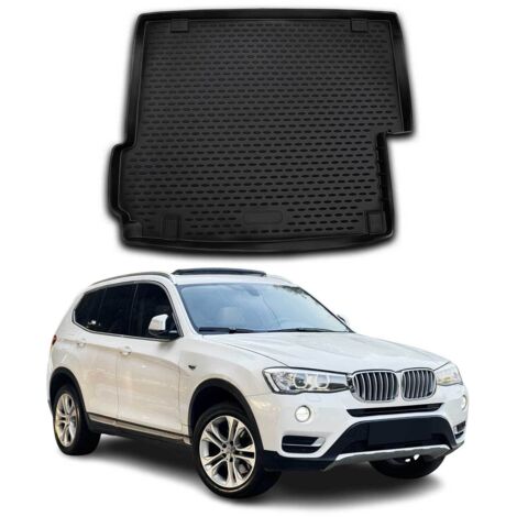 OMAC Tapis de Coffre Compatible avec BMW X3 F25 2010-2017 en Caoutchouc Noir