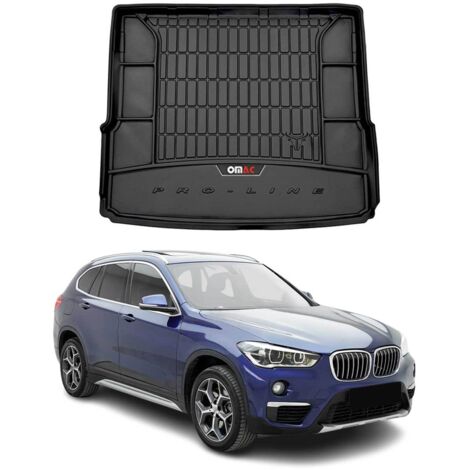 OMAC Tapis De Coffre en Caoutchouc Compatible avec BMW X1 F48 2014-2024 Noir Premium