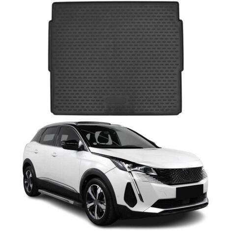 OMAC Tapis de Coffre pour Peugeot 3008 2016-2024 sur Mesure en Caoutchouc Noir