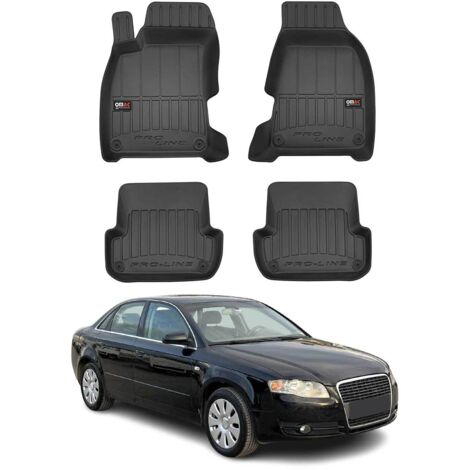 OMAC Tapis de Sol Caoutchouc Compatible avec Audi A4 B7 Berline Break 2004-08 Noir Premium